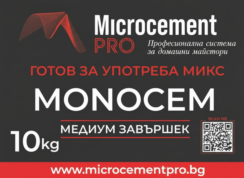 Monocem Медиум завършек - Готов за употреба микс 10кг
